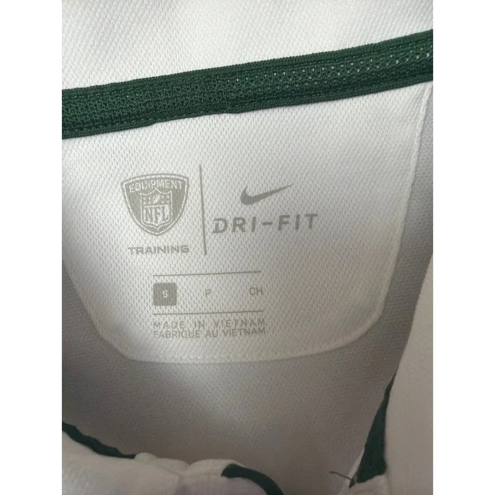 Green Bay Packers Nike Polo Shirt Men's Small White Training Dri-Fit‎ On-Field